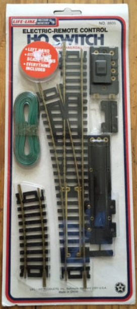 Life Like 8605 HO Left Hand Remote 2-Way Swich Turnout