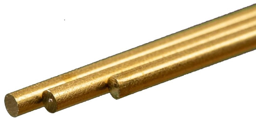 K&S 168 Single Brass Rod 0.081" OD x 12" Long