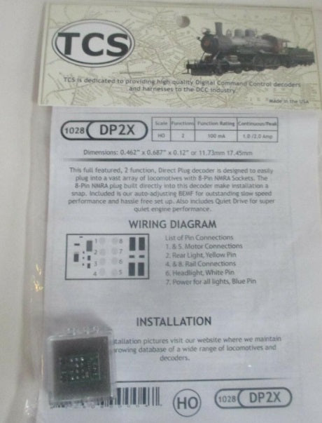 Train Control Systems 1028 DP2X Decoder