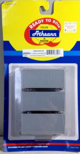 Athearn 28800 Undecorated 20' Containers
