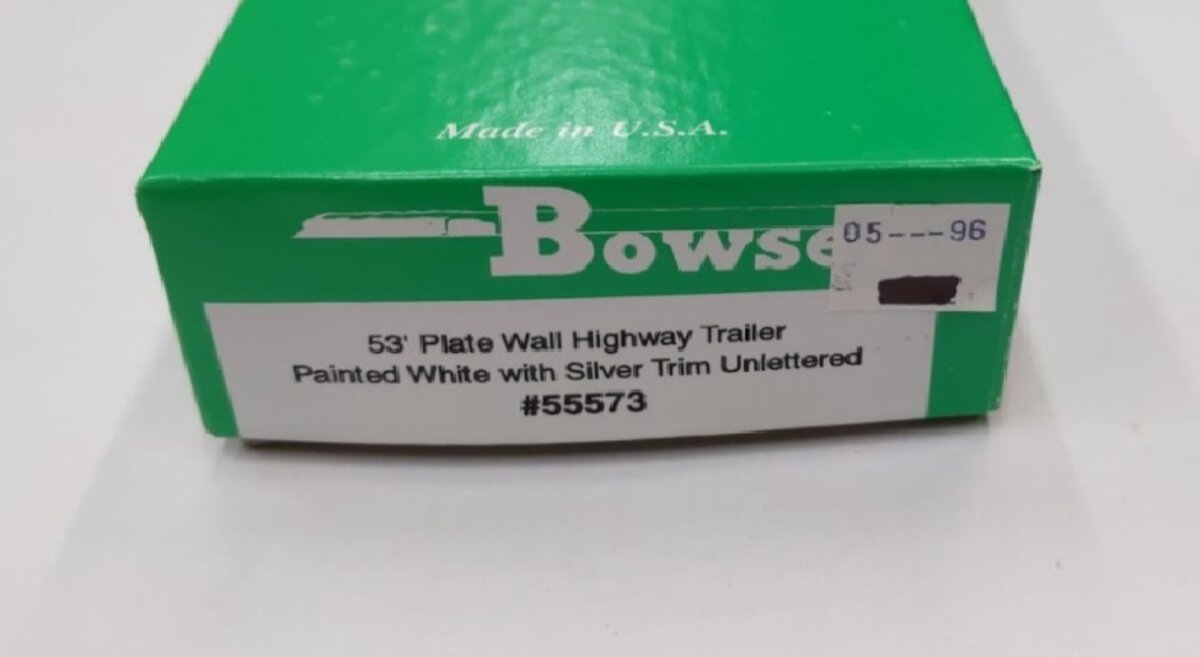 Bowser 55573 HO Scale 53' Plate Wall Highway Trailer