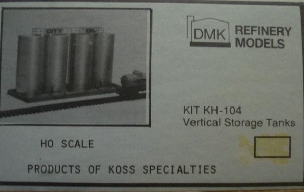 DMK KH-104 HO Scale Vertical Storage Tanks Kit
