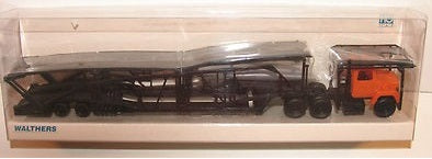 Walthers 933-1200 Orange HO Ford Tractor With Auto Carrier