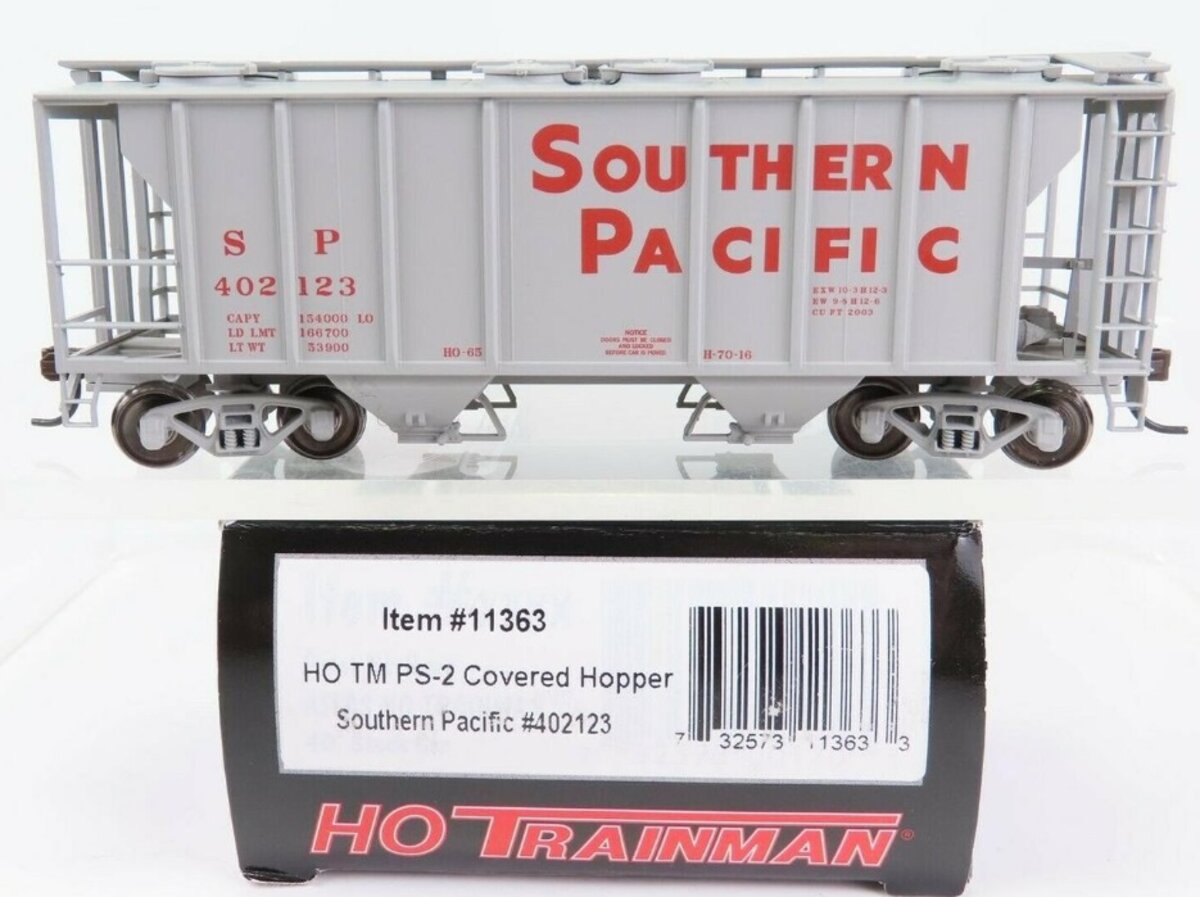 Atlas 11363 HO Scale TrainMan Southern Pacific PS-2 Covered Hopper #402123