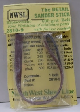 NWSL 2810-9 600 Grit Replacement Belt For Sanding Sticks