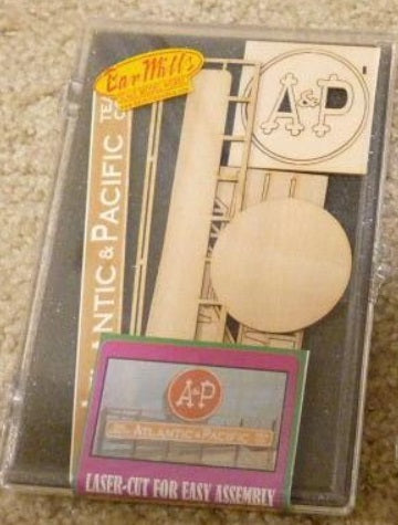 Bar Mills 90102 HO/O Atlantic & Pacific Supermarket Billboard Laser-Cut Kit Sign