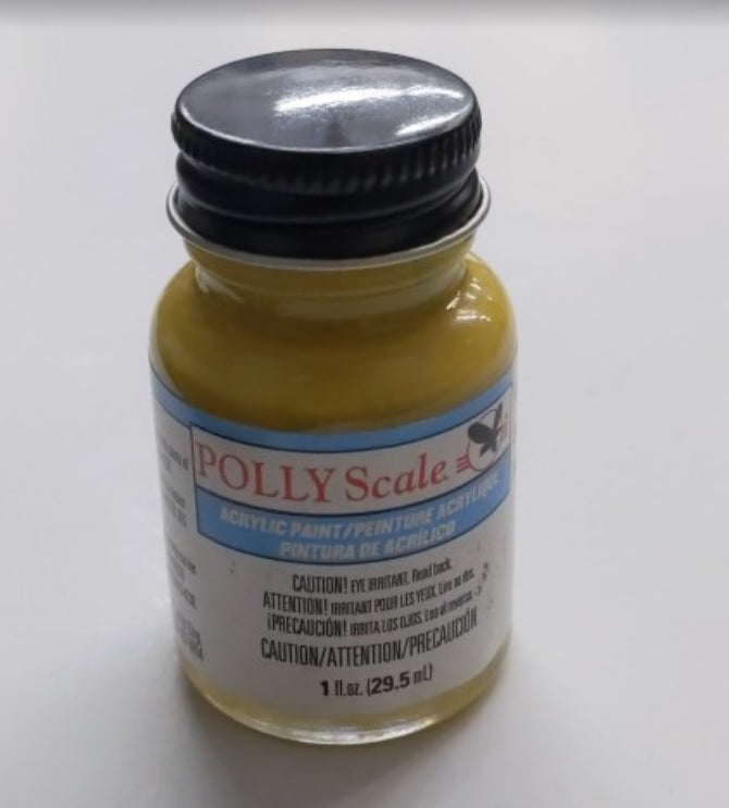 Floquil F414401 Construction Yellow Polly Scale Acrylic Paint - 1 oz. Bottle