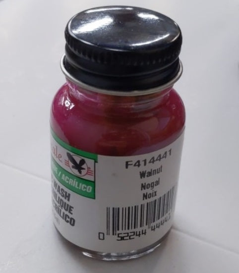 Floquil F414441 Walnut Polly Scale Acrylic Wash Paint - 1 oz. Bottle