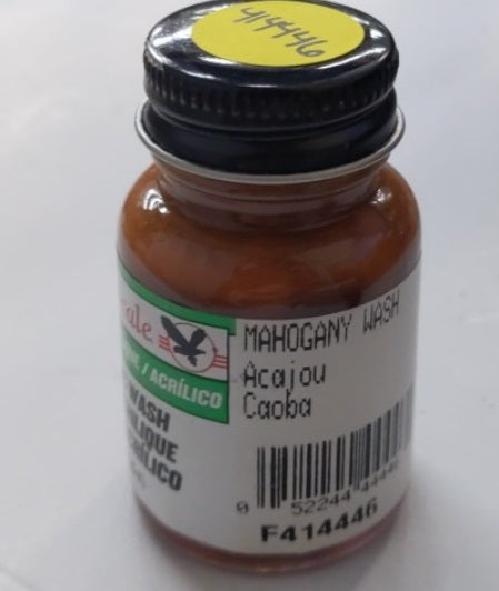 Floquil F414446 Mahogany Polly Scale Acrylic Wash Paint - 1 oz. Bottle