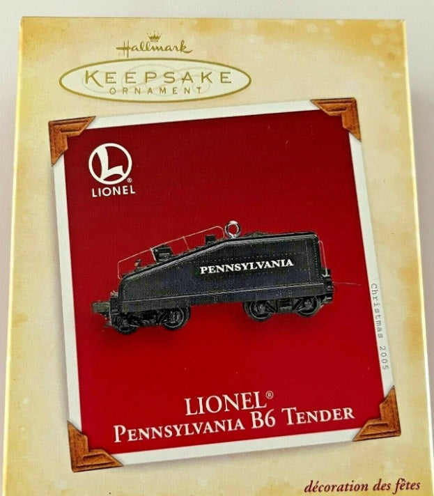 Hallmark QXI6122 Lionel Pennsylvania B6 Tender Christmas Ornament Keepsake