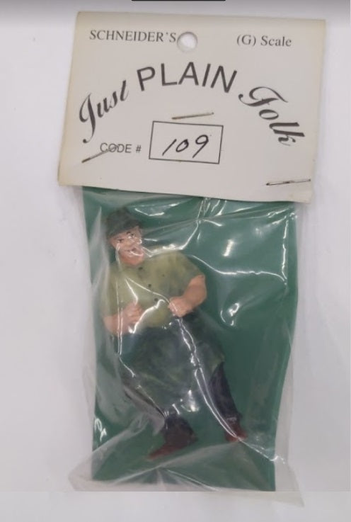 Just Plain Folk 109 G Scale Man Sitting