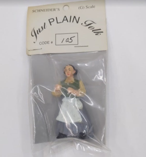 Just Plain Folk 105 G Scale Woman with Gray Apron