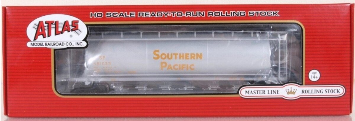 Atlas 20001889 HO Southern Pacific 6-Bay Cylindrical Hopper #491033