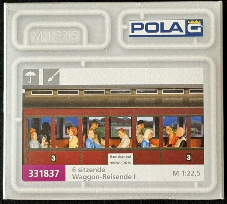 Pola 331837 G Scale Sitting Travelers # 1 (Box of 6)