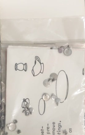 Scale Structures 5110 HO Dishes Service for 8 Unpainted Metal (Pack of 8)