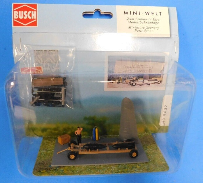 Busch 9632 Aircraft Outdoor Field Workshop Accessory Set