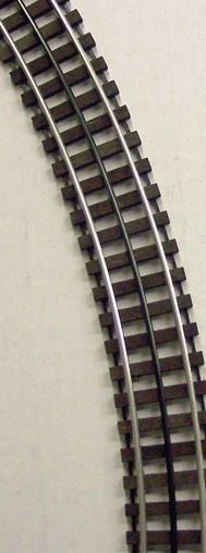 Gargraves WT-138-101 3 Rail Phantom Tinplate Curve Wood Tie Sectional Track