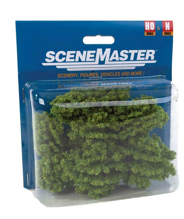 Walthers 949-1151 Spring Trees with Pin Base 1.62"-4" (Pack of 10)