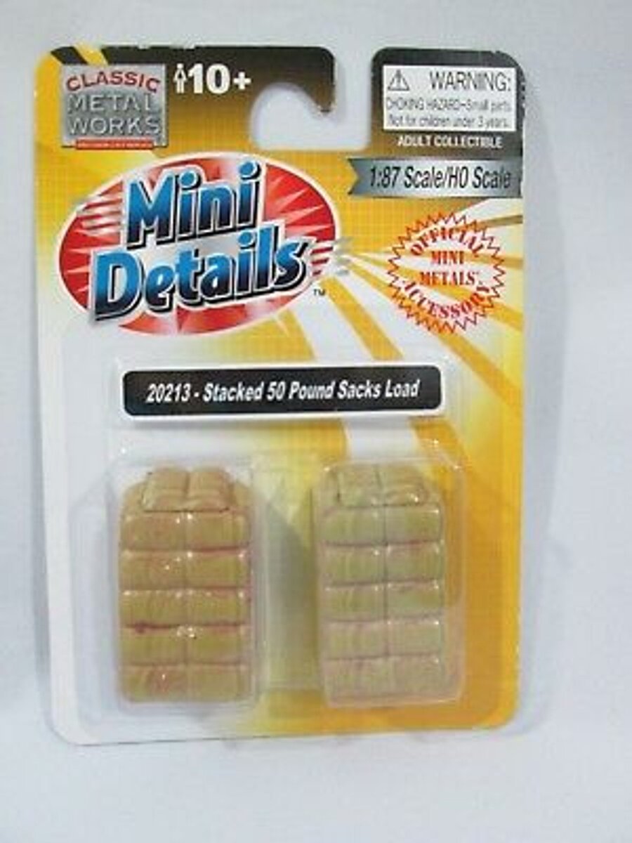 Classic Metal Works 20213 HO Mini Metals Stack of 50-Pound Sacks Truck Load