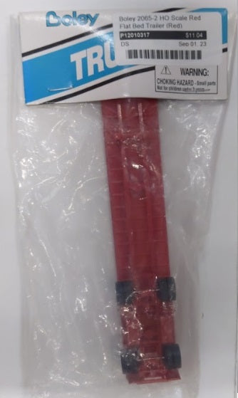 Boley 2065-1 HO Scale Red Flat Bed Trailer