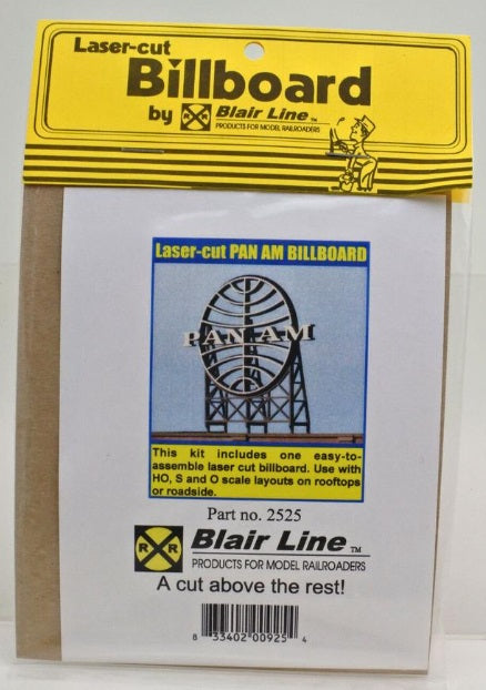 Blair Line 2525 HO/S And O Pan Am Laser-Cut Billboard Kit