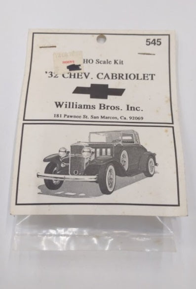 Williams Brothers 54500 1:87 1932 Chevrolet Cabriolet