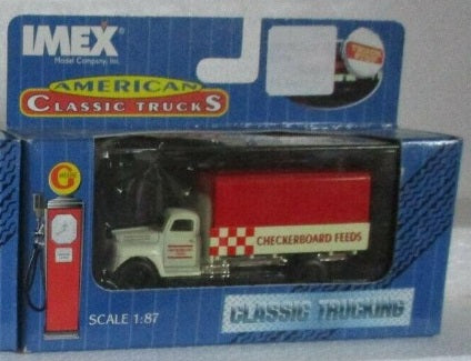 Imex 870020 HO American Classic Truck Checkerboard Feeds Ford Truck W/Tarp Cover