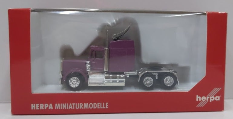 Herpa 450130 HO Purple Kenworth W-900 Tractor W/ Sleeper Chromed Wing