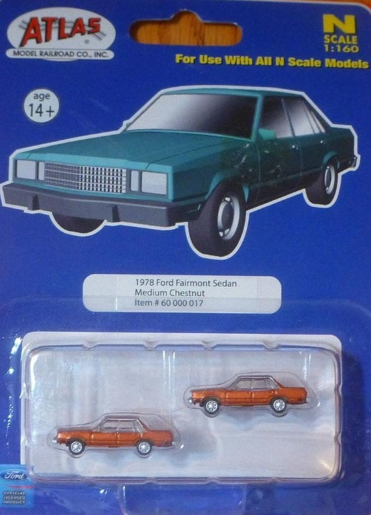 Atlas 60000017 N Medium Chestnut 1978 Ford Fairmont Sedan (Pack of 2)