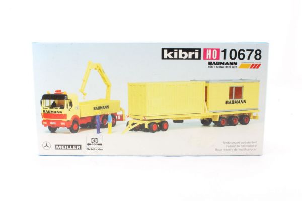 Kibri 10678 1:87 Baumann site Construction Tractor Trailer Kit