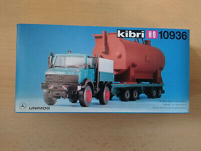 Kibri 10936 HO Scale Unimog with Canvas Top and Trailer Model Building Kit