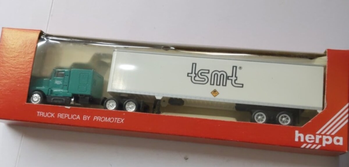 Herpa 6122 HO By Promotex TSMT Kenworth T600 Tractor Trailer