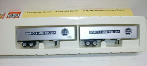 Con-Cor 0004-008140 HO Norfolk & Western 40' Dry Van Trailer (Pack of 2)