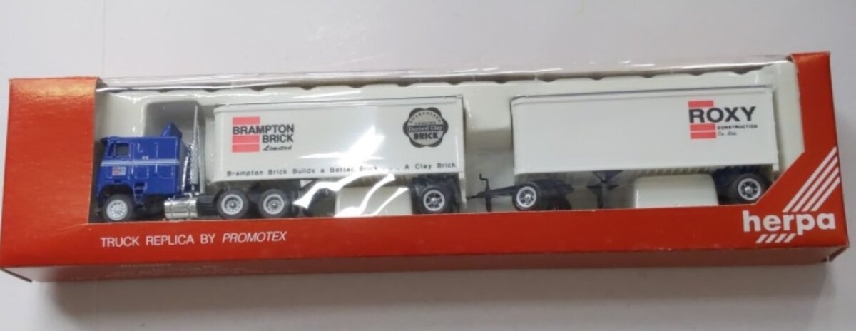 Herpa 6144 1:87 Supercab Roxy W/Doubles Tractor Trailer