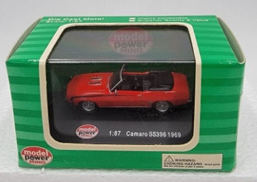 Model Power 19253 1:87 HO Minis Red Camaro SS396 1969 Convertible Chevrolet