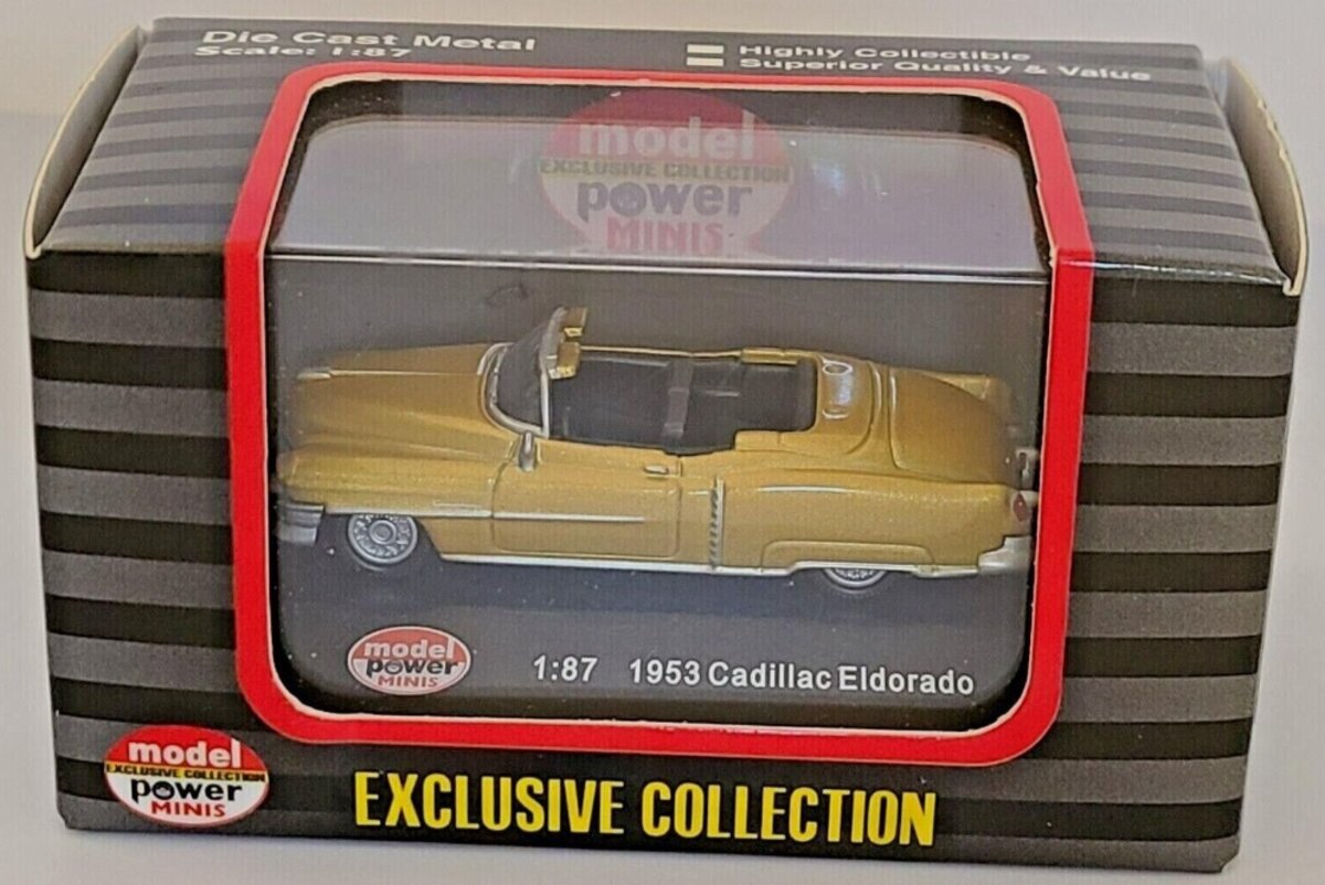 Model Power 19243 1:87 Gold 1953 Cadillac Eldorado Exclusive Collection