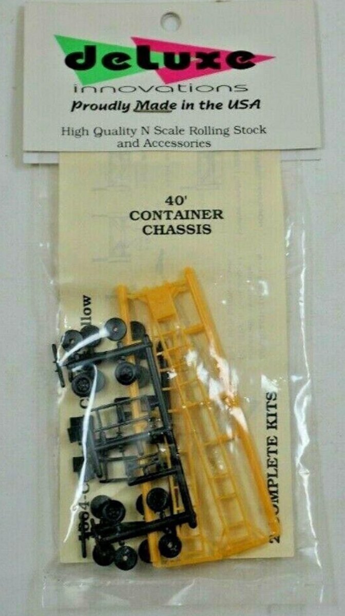Deluxe Innovations 1004 N Yellow 40'' Container Chassis Plastic Kit (Pack of 2)