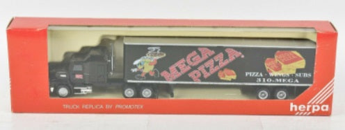 Herpa 6201 1:87 Mack CH 613 Mega Pizza Truck & Trailer