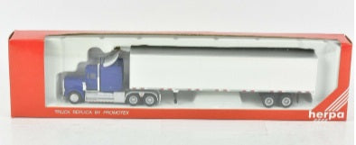 Herpa 6222 1:87 Peterbilt W/New Sleeper Cab 48’ Van Truck & Trailer
