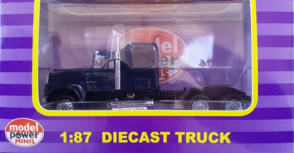 Model Power Mini Series 20600 1:87 Navy Blue Ford 9000 Truck