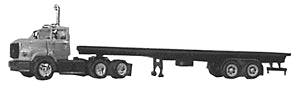 Herpa 6163 1:87 Ford L-9000 40’ Flatbed