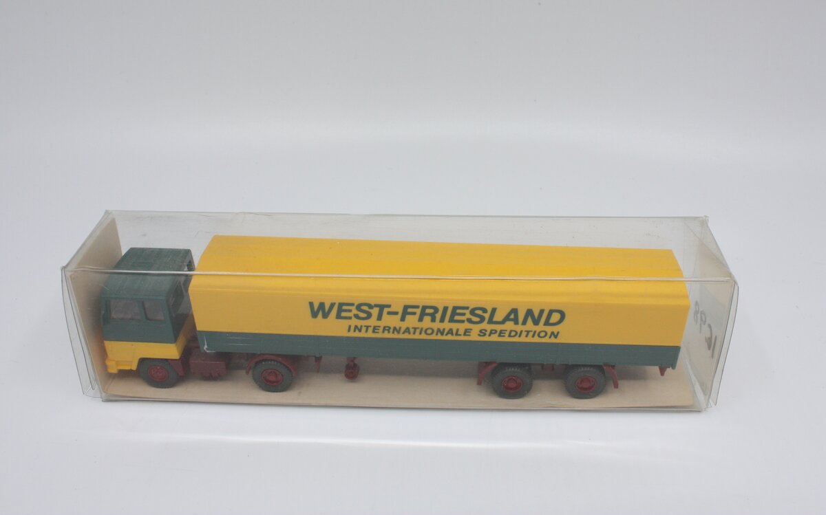Wiking 541 1:87 MAN covered FlatbedTractor Trailer