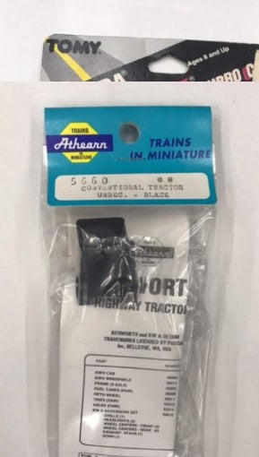 Athearn 5660 HO Black Undecorated Conventional Tractor Kit