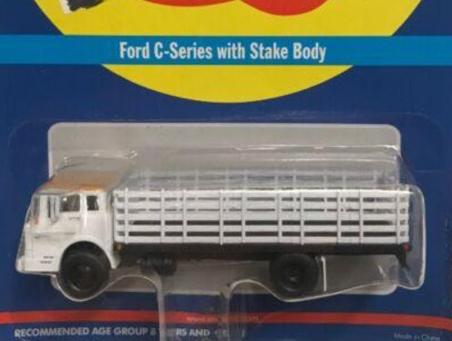 Athearn 02731 HO Reay To Roll White & Gold MOW Ford C-Series W/Stake Body