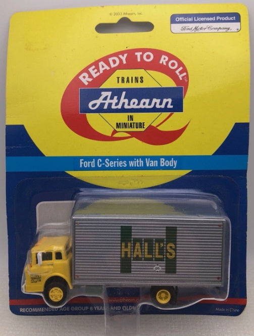 Athearn 2759 HO Scale Hall's Ford C Series Single Axle & Van Body Truck