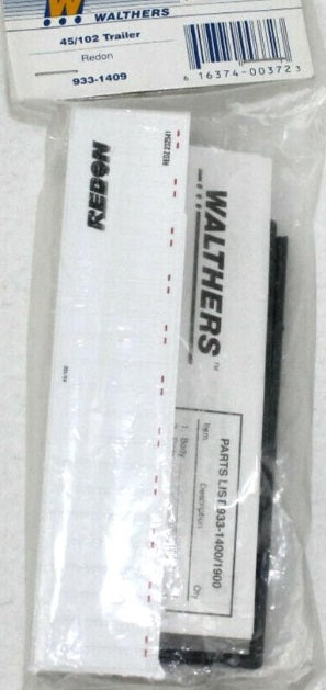 Walthers 933-1409 1:87 Redon 45/102 Trailer Kit