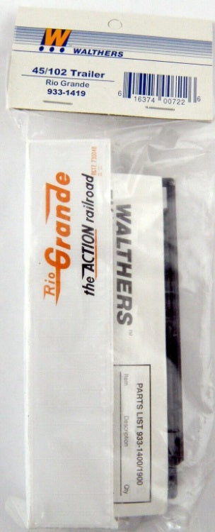 Walthers 933-1419 1:87 RioGrande 45/102 Trailer Kit