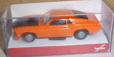Herpa 22019 1:87 1969 Orange Ford Mustang w/Black Hood