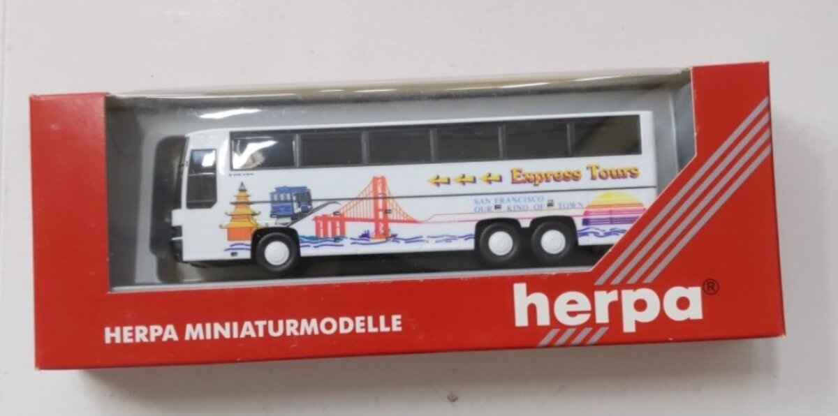 Herpa 6154 1:87 Setra Bus US version Vehicle Express Tours Bus