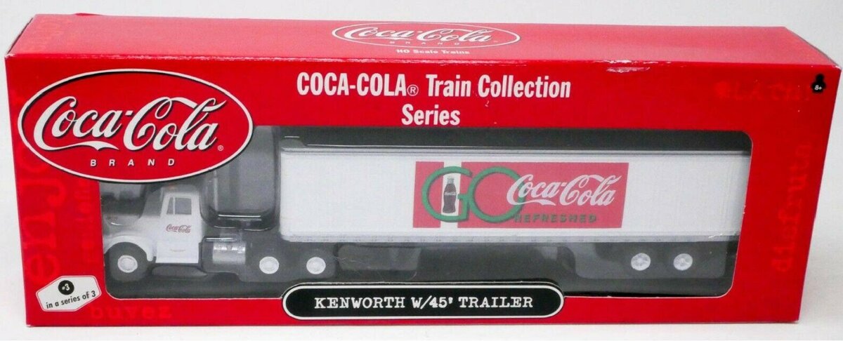 Athearn 8222 HO Go Reefers Coca-Cola Kenworth With Tractor & 45' Trailer
